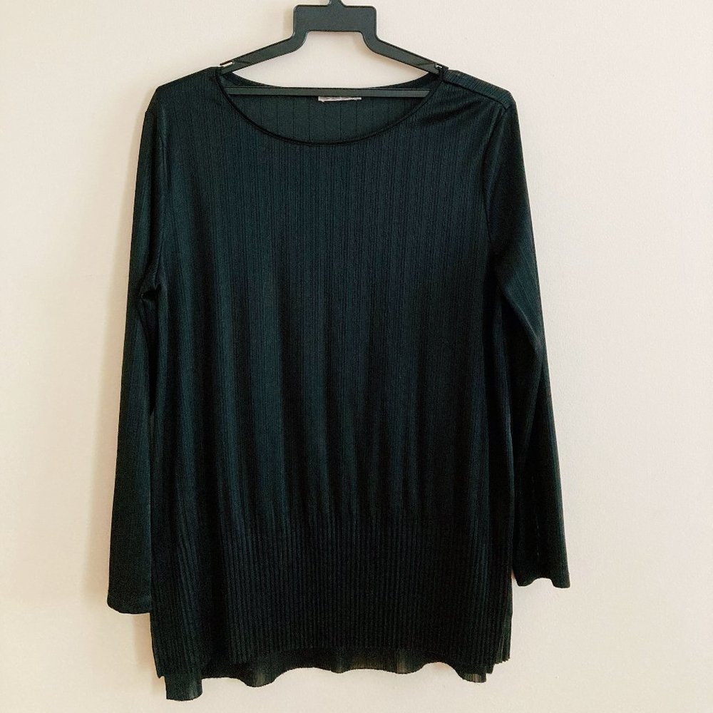 Zara Black Flowy Tunic Top - Size M